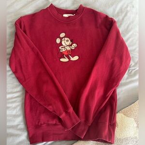 Red Mickey Mouse Sweatshirt